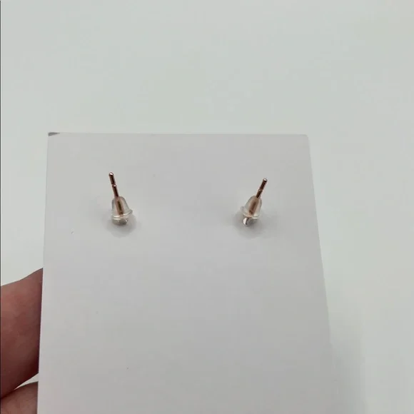 Rose Gold Dangle Earrings - Picture 3 of 4